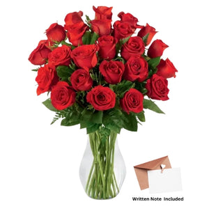 24pc Red Rose Set w/Gift Card