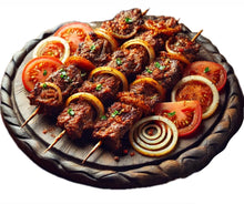 Load image into Gallery viewer, Chargrilled Beef Kabobs, Jollof Rice &amp; Sauteed Spinach (6 Bowls)