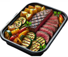 Load image into Gallery viewer, Medium Rare Ribeye Steak over Roasted Garlic Herb Potatoes &amp; Vegetable Medley (6 Bowls)