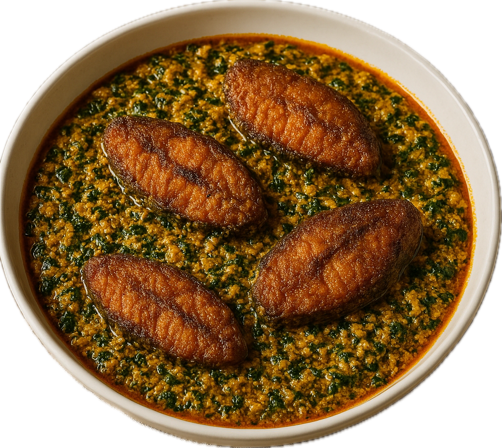 Fried Croaker Egusi Stew