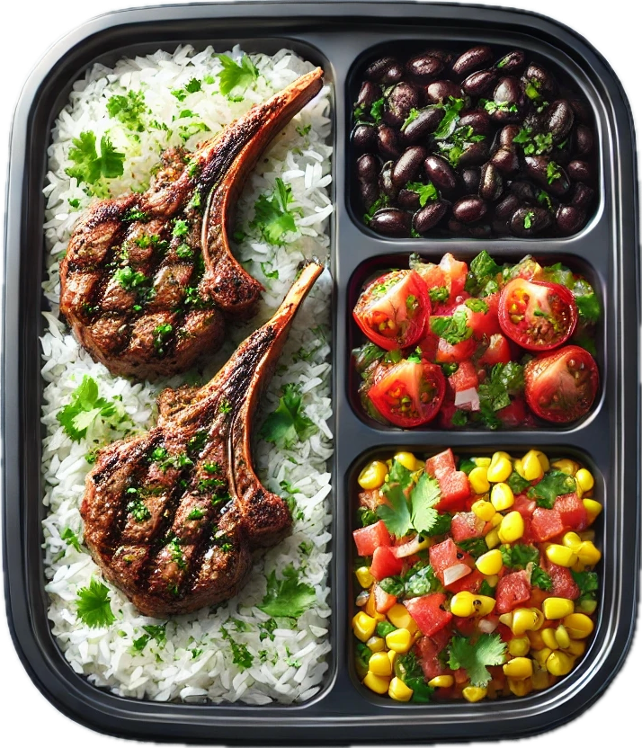 Grilled Lamb Chop Southwest Protein Power Bowl (6 Bowls)