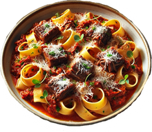 Load image into Gallery viewer, Pappadelle with Rich Oxtail Red Wine  Ragu