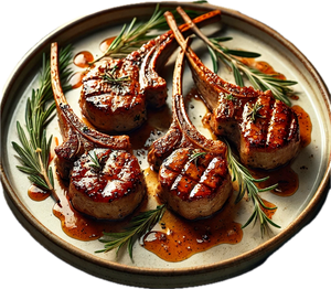 Maple Glazed Lollipop Lamb Chops