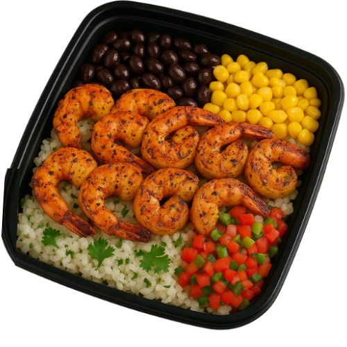 Spicy Suya Prawns Southwest Protein Power Bowl (6 Bowls)
