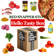 Load image into Gallery viewer, Fried Red Snapper Stew w/ Jasmine Rice Ingredient Box