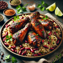 Load image into Gallery viewer, Authentic Jerk Chicken Wings Over Rice &amp; Peas Virtual Cooking Class | Friday March 14, 2025 (7pm-9pm Est.) | Sunday March 16, 2025 ( 3pm-5pm Est.)