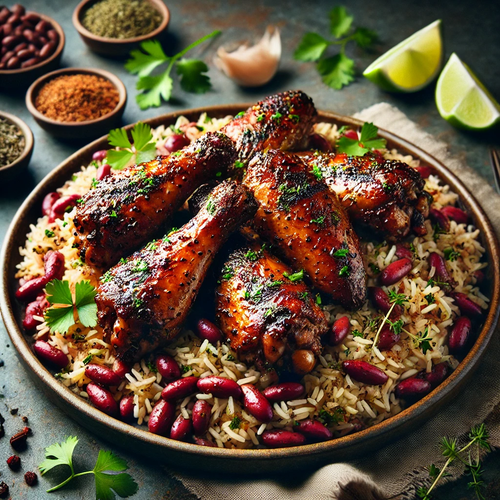 Authentic Jerk Chicken Wings Over Rice & Peas Virtual Cooking Class | Friday March 14, 2025 (7pm-9pm Est.) | Sunday March 16, 2025 ( 3pm-5pm Est.)