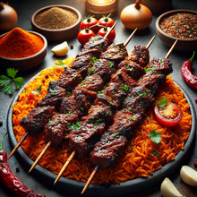 Load image into Gallery viewer, Authentic Beef Stick Suya &amp; Jollof Rice Virtual Cooking Class | Friday April 4, 2025 (7pm-9pm Est)| Sunday April 6, 2025|(3pm-5pm Est.)