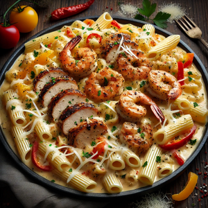 Creamy Cajun Chicken & Shrimp Rasta Pasta Virtual Cooking Class | Friday April 11,2025 (7pm-9pm Est.) | Sunday April 13,2025 (3pm-5pm Est.)